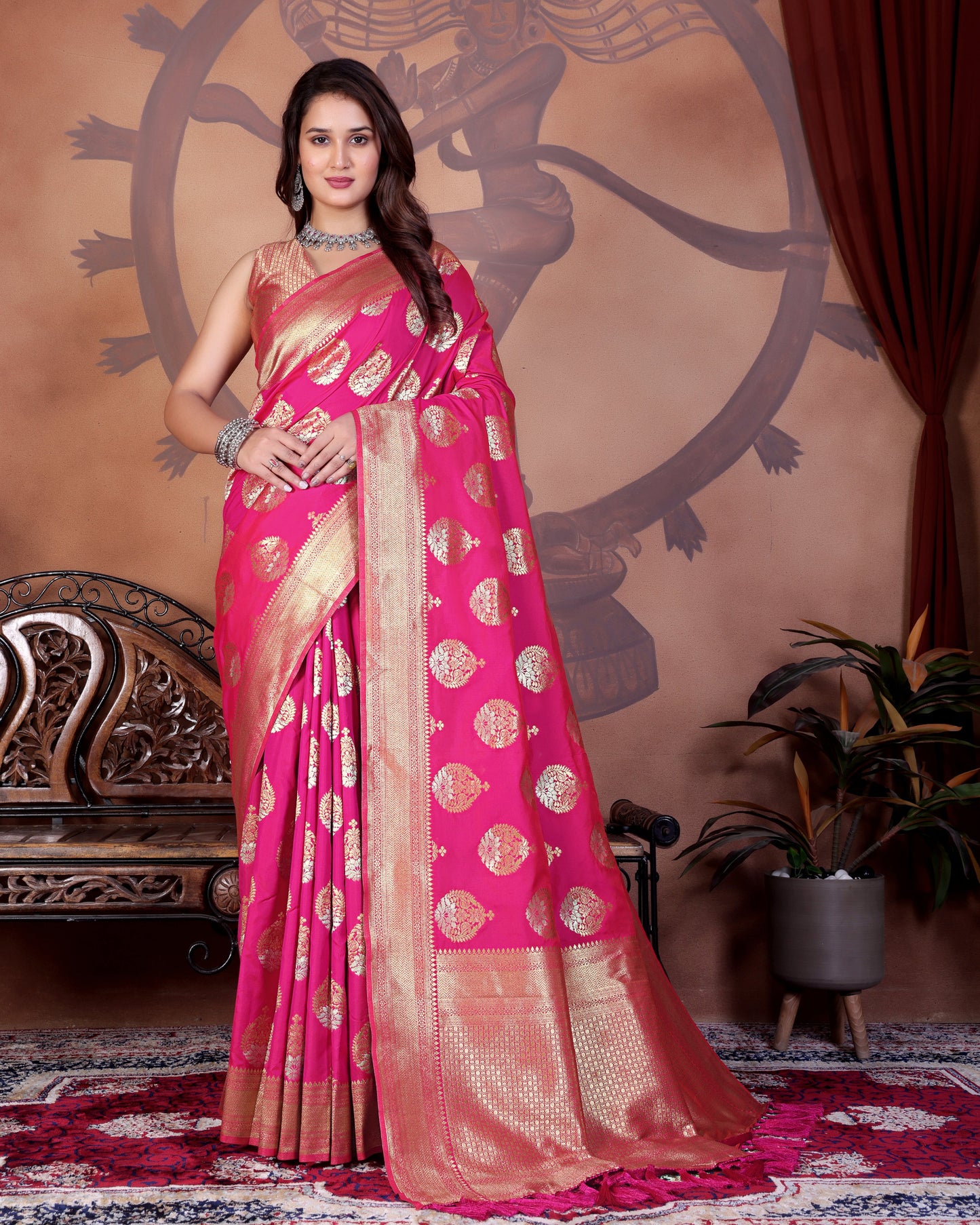 Katan Silk Saree perfect for weddings and festivals