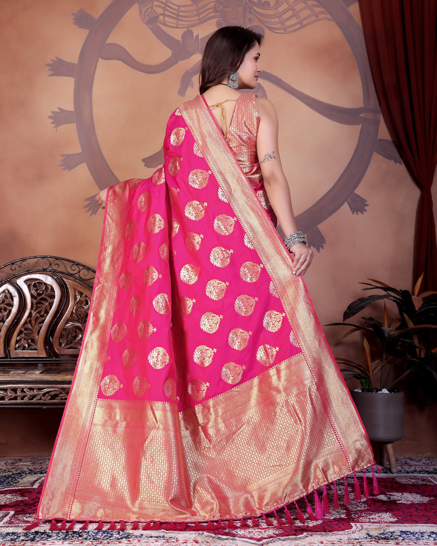 Katan Silk Saree perfect for weddings and festivals
