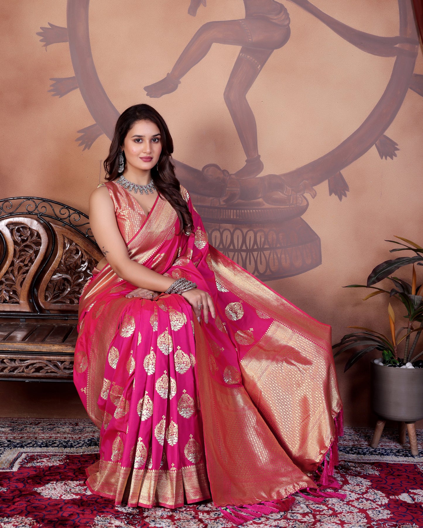 Katan Silk Saree perfect for weddings and festivals