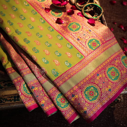 Katan Silk Saree perfect for weddings and festivals