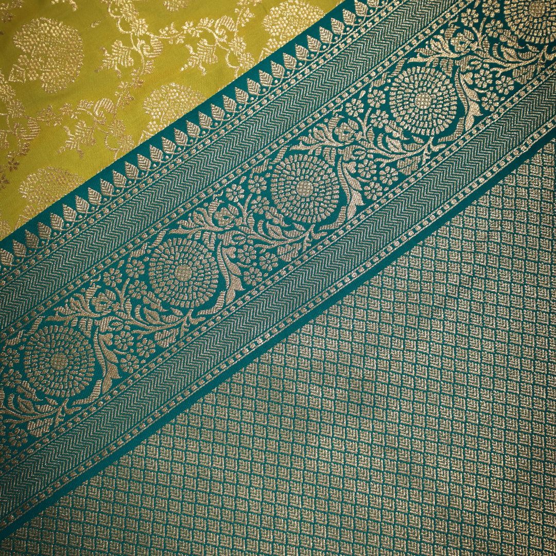 Classic Kanjiwaram Silk Saree with Nylon Jari 2 - Jagmohini