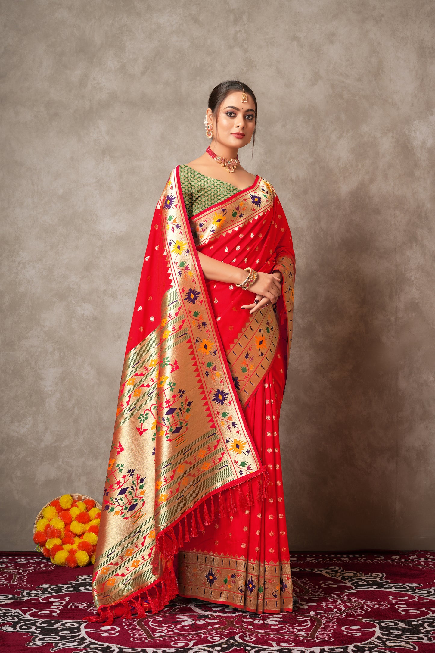 Pure Paithani Silk Saree for Women Traditional Wear - Jagmohini
