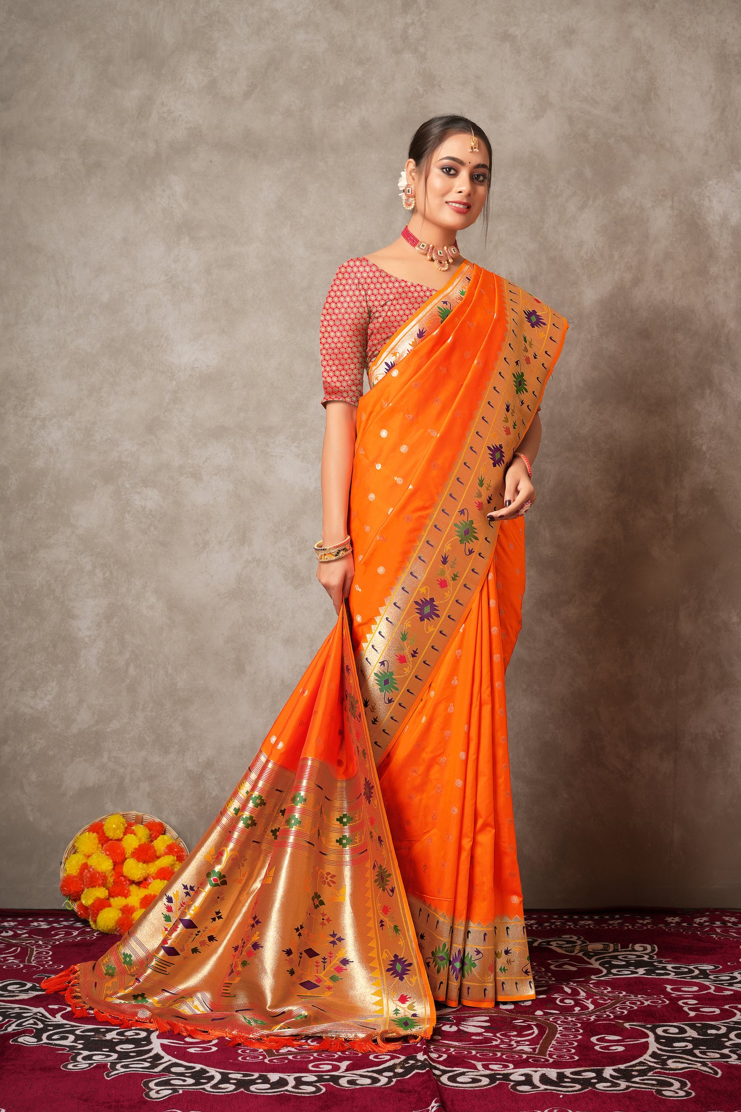 Traditional Paithani Silk Saree – Pure Silk Elegance for Women - Jagmohini