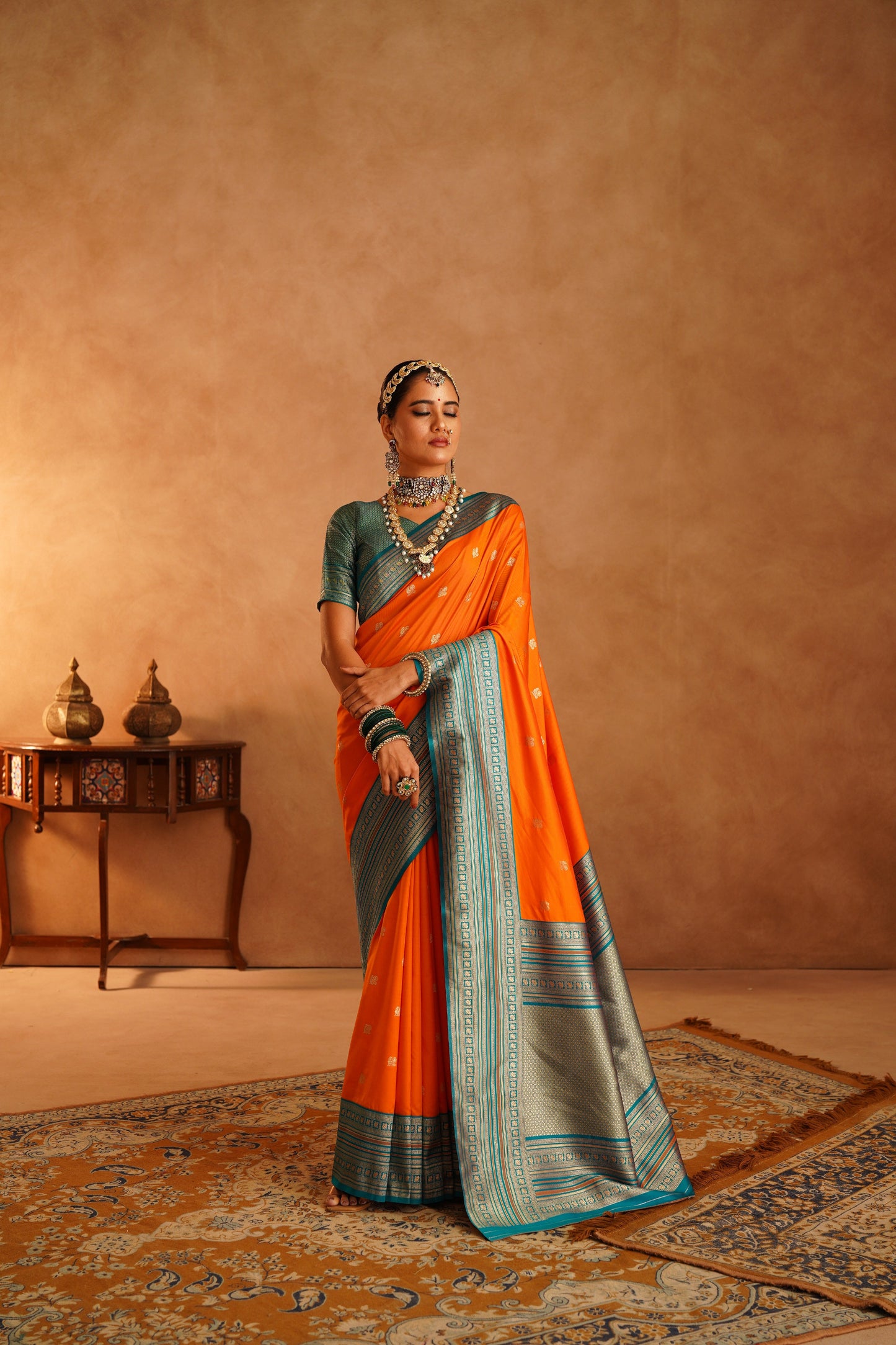 Premium semi paithani katan silk saree online shopping