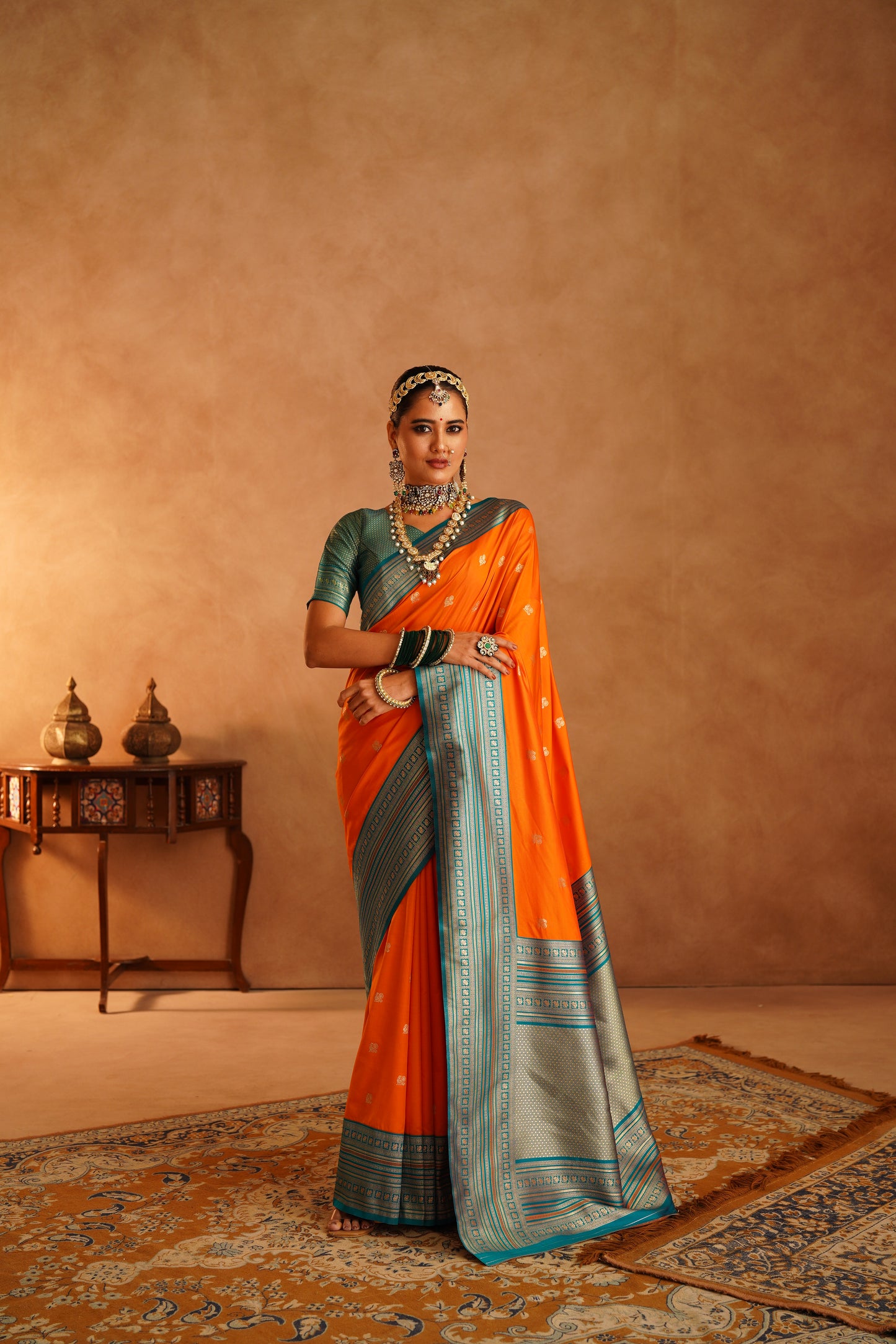 Premium semi paithani katan silk saree online shopping