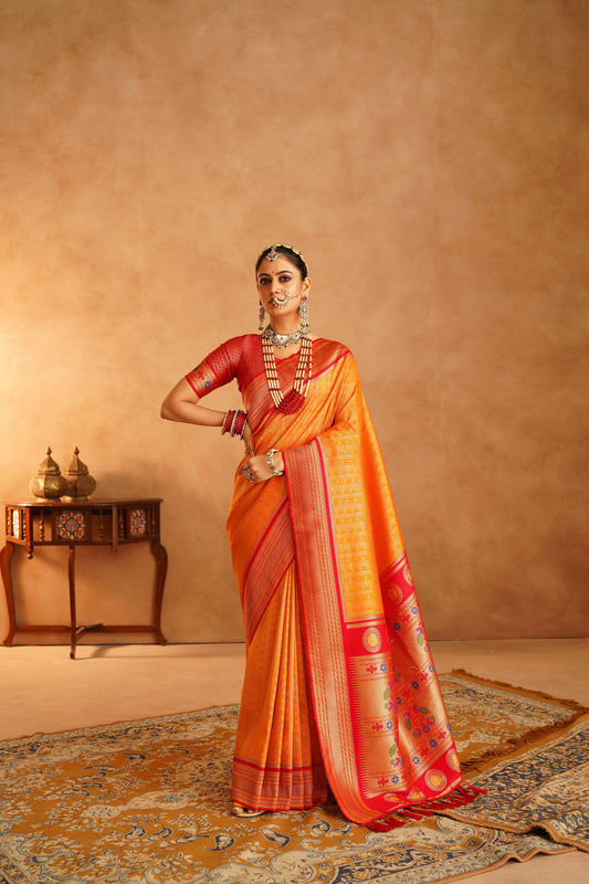 Paithni Katan silk saree perfect for weddings and festivals