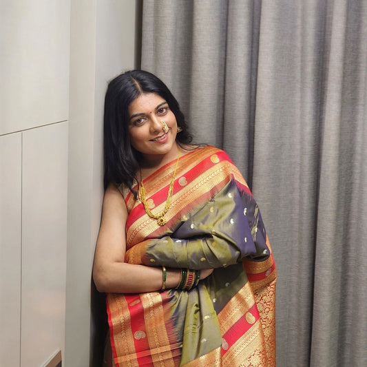 Traditional Soft Silk Sarees with Pure Anmol & Silver Jari Work - Jagmohini