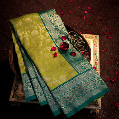 Classic Kanjiwaram Silk Saree with Nylon Jari 2 - Jagmohini