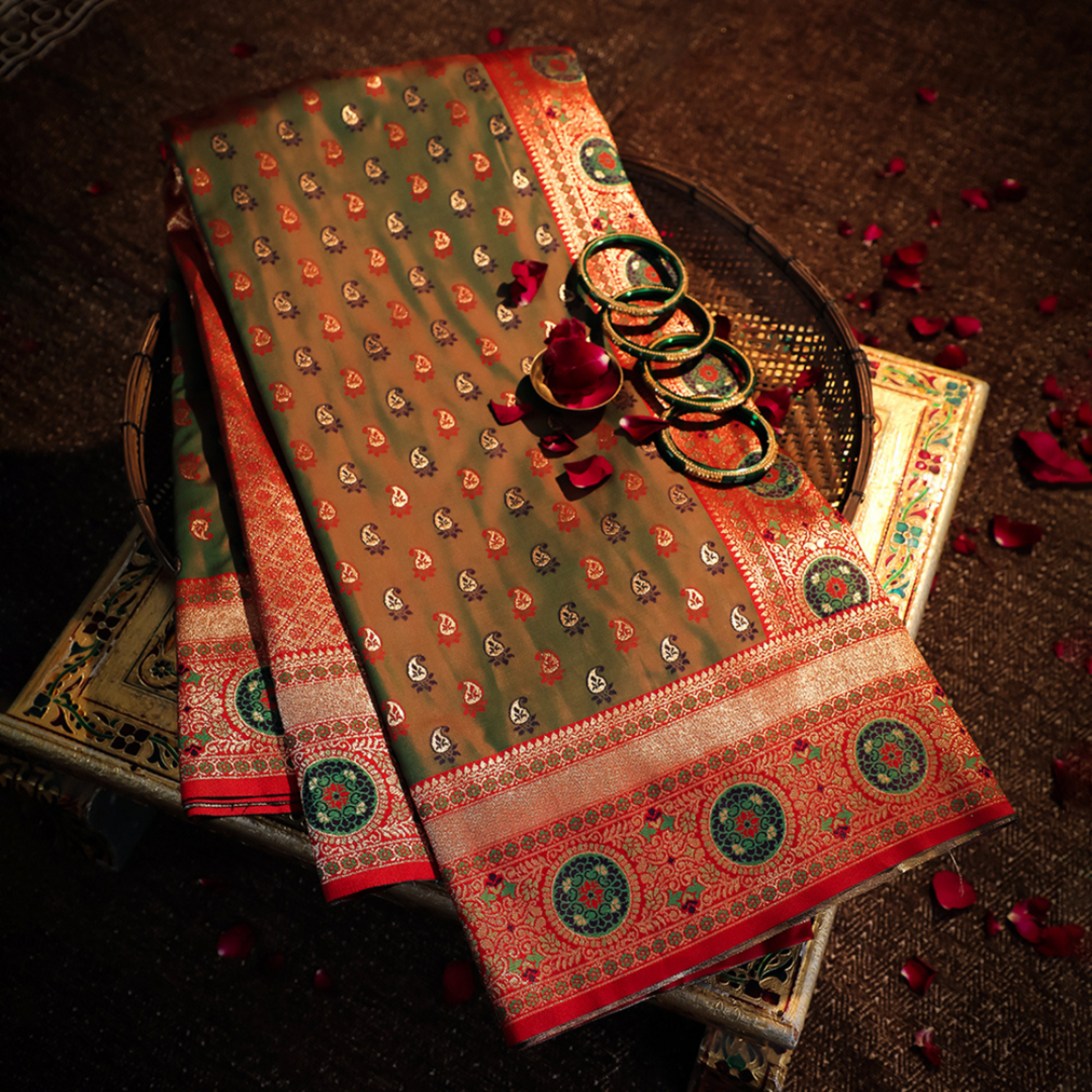 Katan Silk Saree showcasing royal Indian heritage