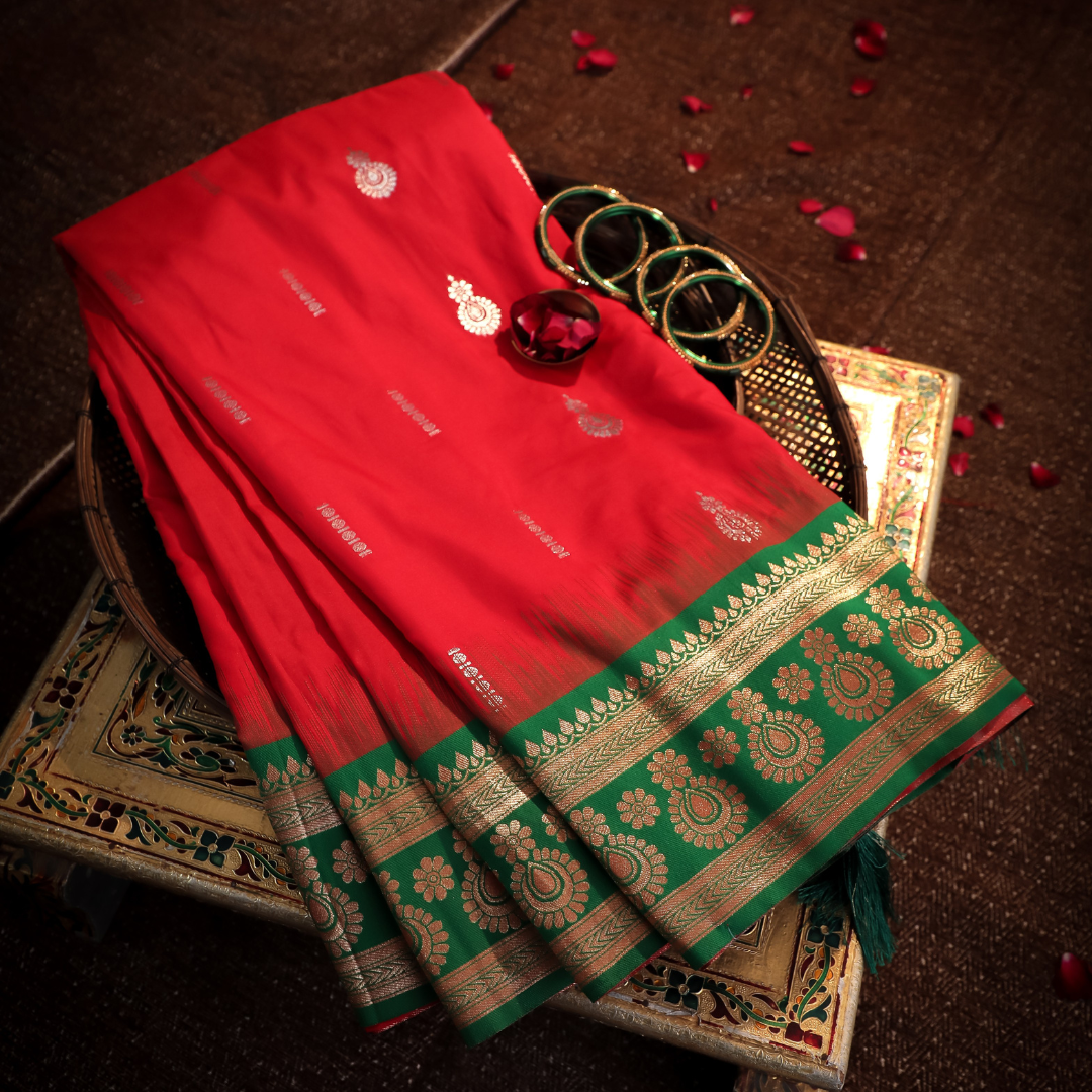 Soft Silk Katan Saree with Anmol Jari 3 - Jagmohini