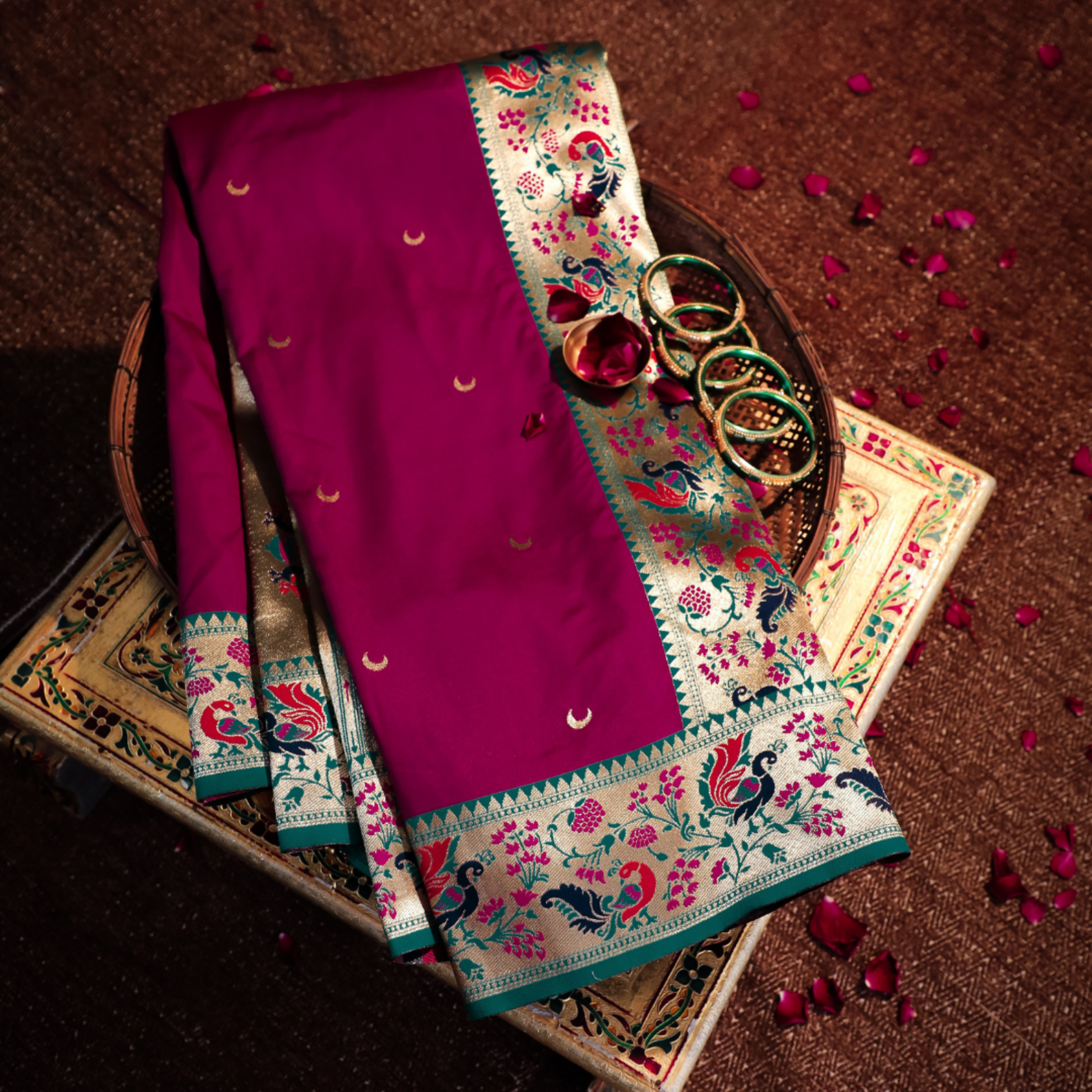 Buy Paithani Saree with Chand Butti, 