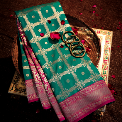 Patola Pattern Katan Silk Saree 