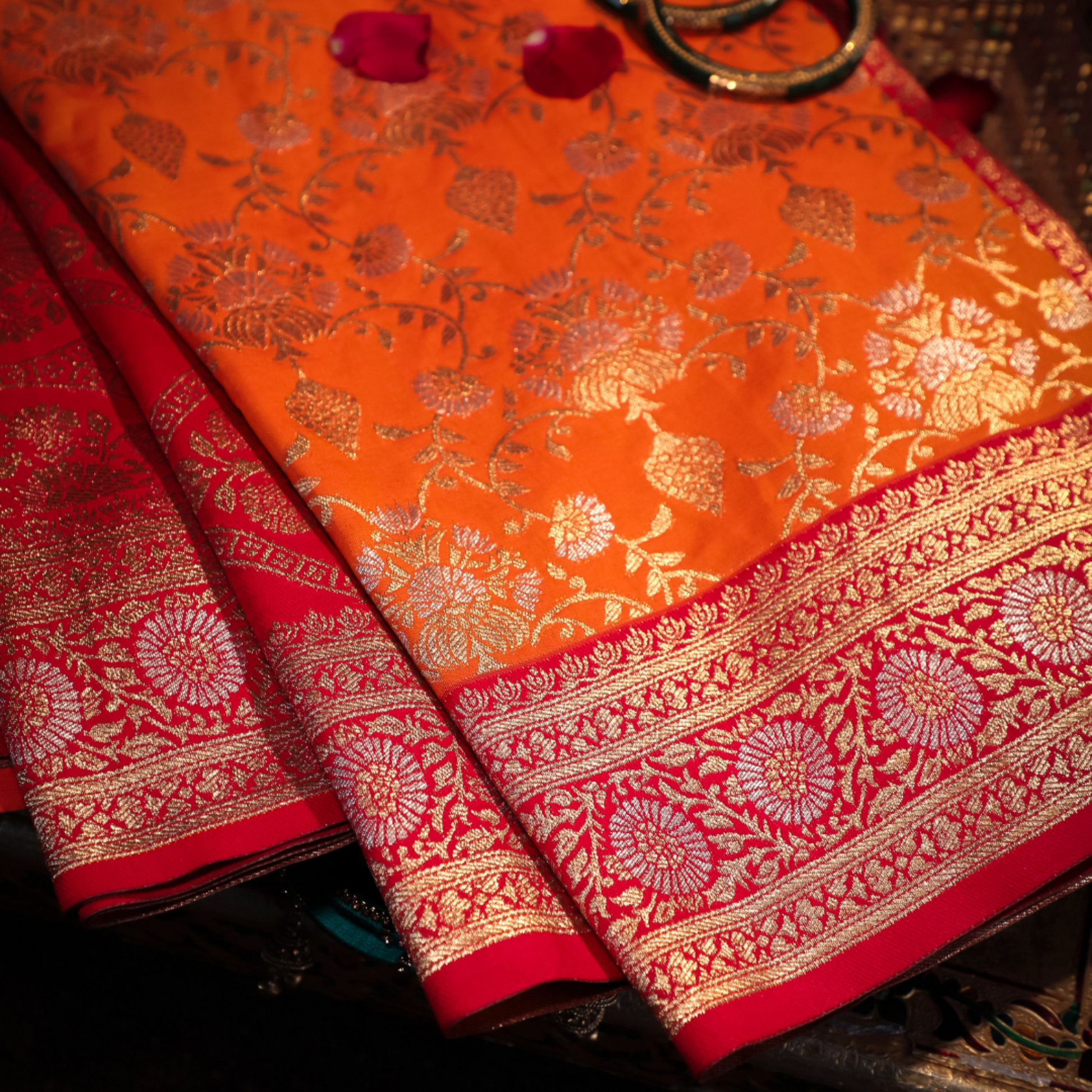 Classic Katan Silk Saree styled for festive occasions

