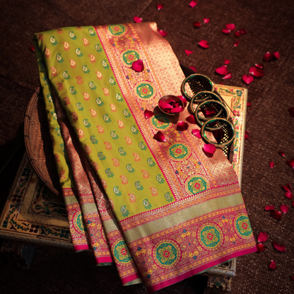 Katan Silk Saree perfect for weddings and festivals