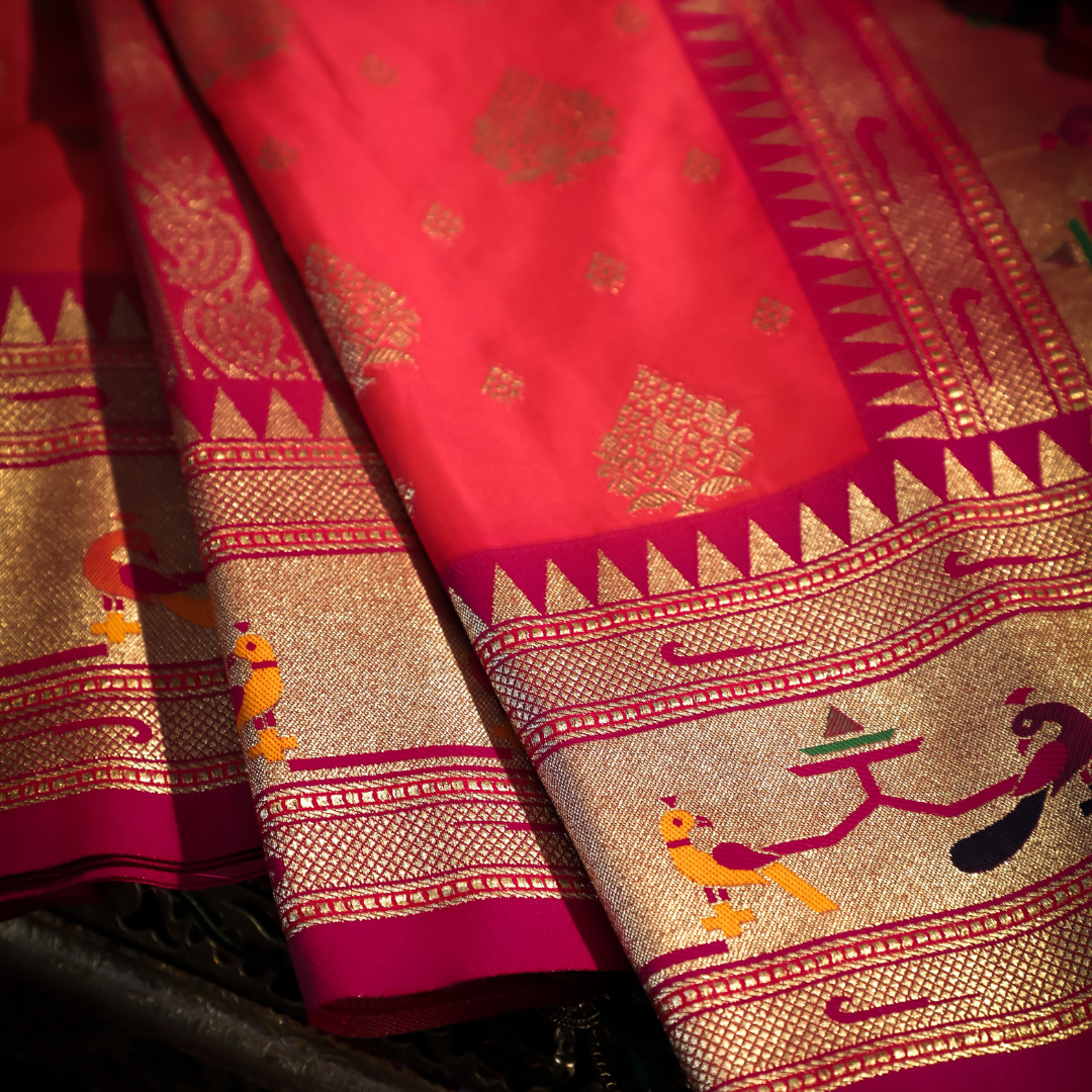 Traditional Paithani Saree with Anmol Jari and Meenakari 2 - Jagmohini