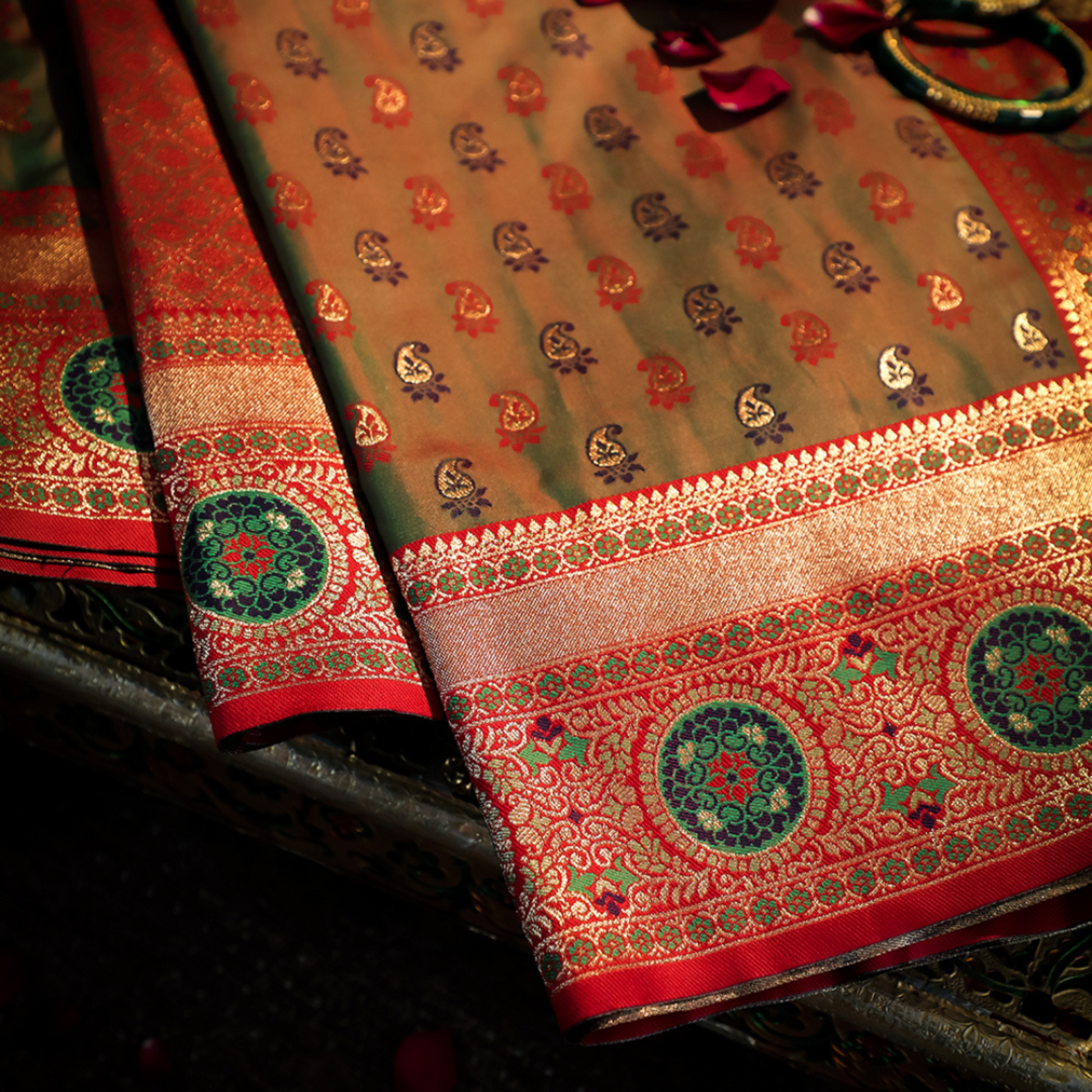 Katan Silk Saree showcasing royal Indian heritage
