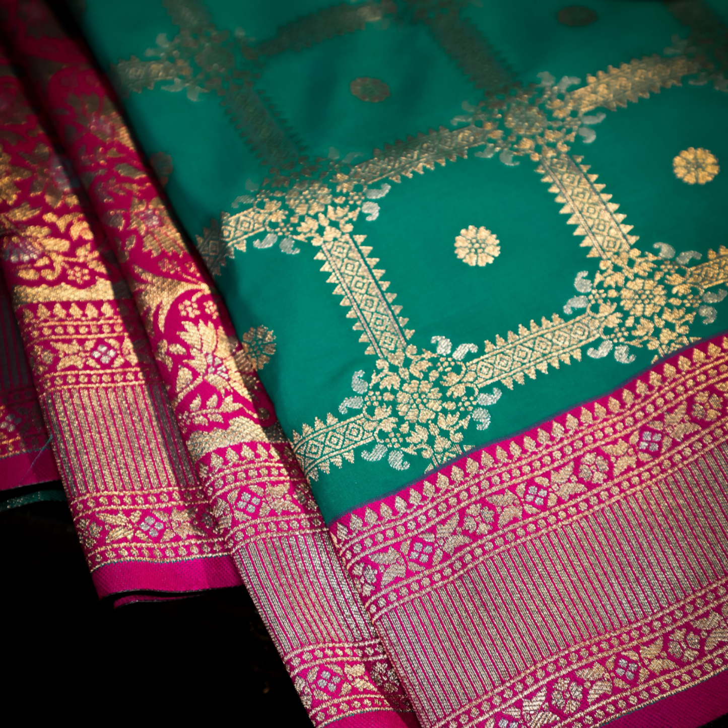 Patola Pattern Katan Silk Saree 