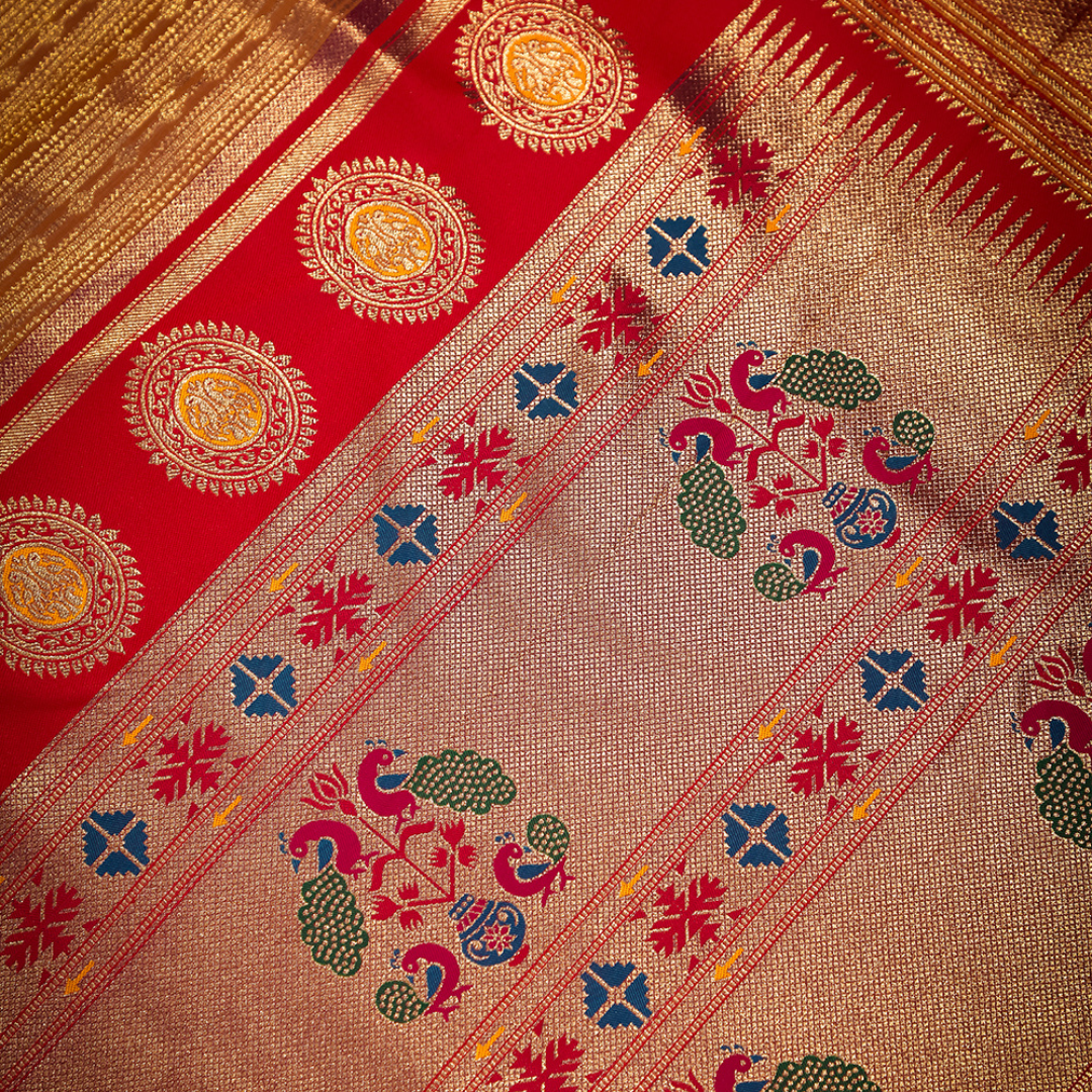 Traditional Paithani Saree with Anmol Jari and Meenakari 1 - Jagmohini