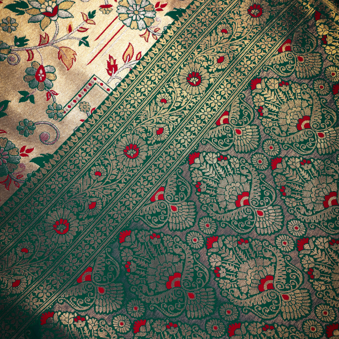 Traditional Dharmawaram Saree with Nylon Jari Work 3 - Jagmohini