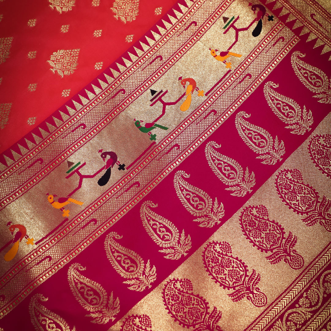 Traditional Paithani Saree with Anmol Jari and Meenakari 2 - Jagmohini