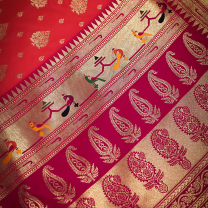 Traditional Paithani Saree with Anmol Jari and Meenakari 2 - Jagmohini