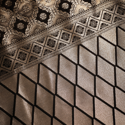Jaal Brocket Katan Silk Saree in Banarasi Jari - Jagmohini