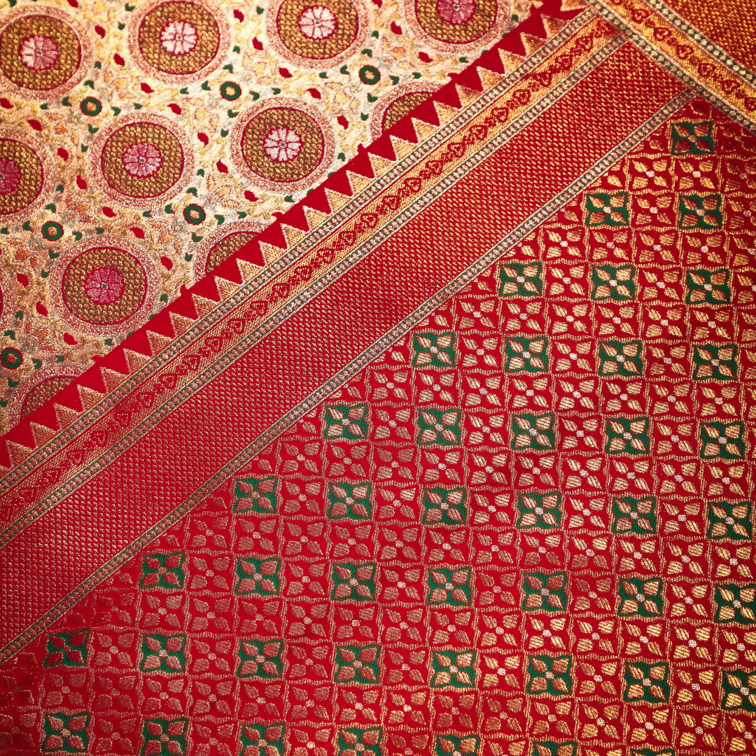 Traditional Dharmawaram Saree with Nylon Jari Work 2 - Jagmohini