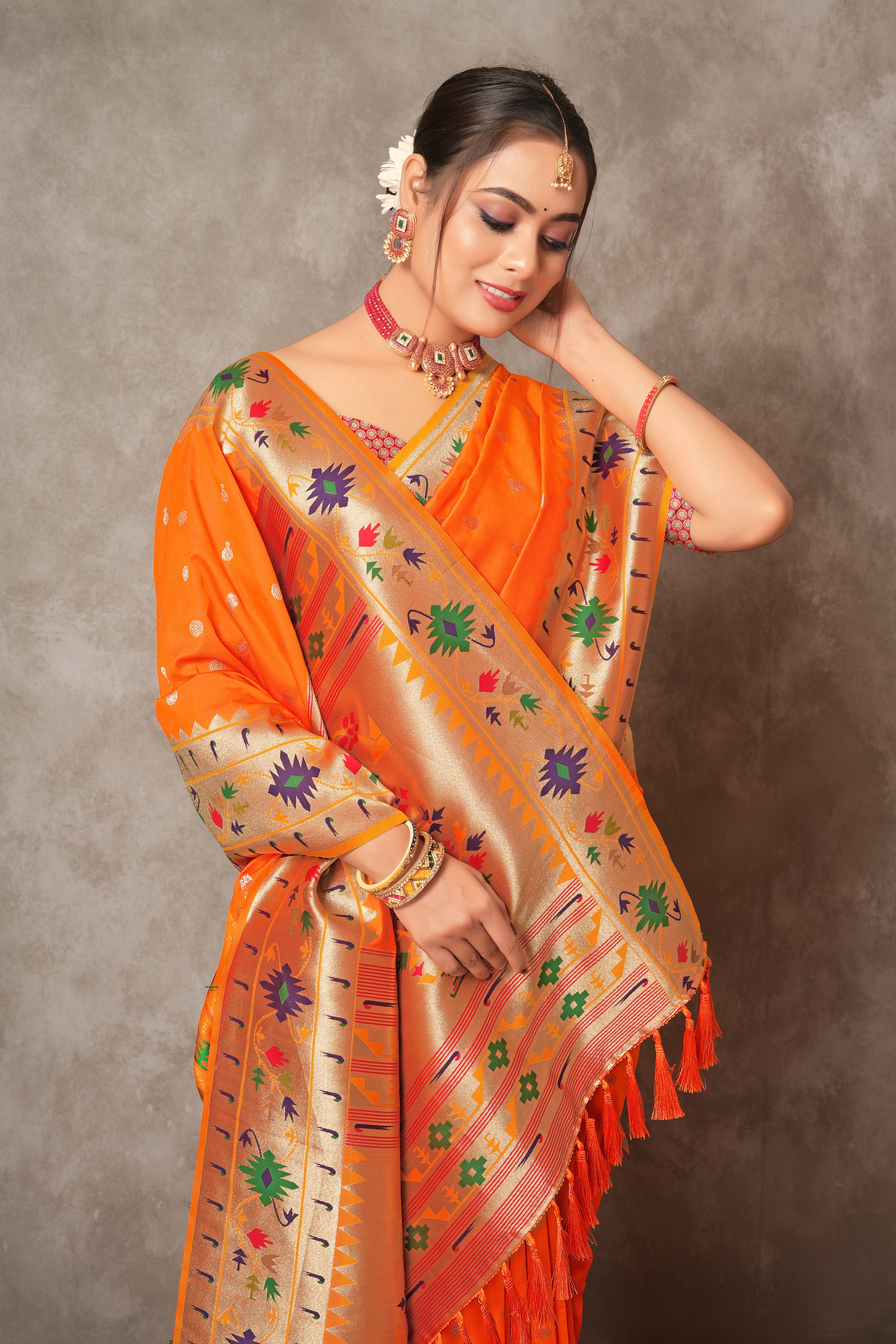 Traditional Paithani Silk Saree – Pure Silk Elegance for Women - Jagmohini