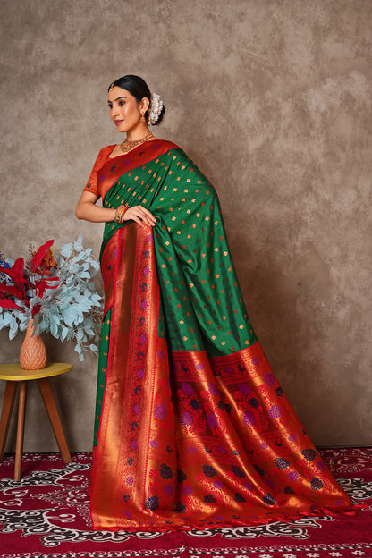 Elegant Kantan Silk Saree with Intricate Traditional Weaving