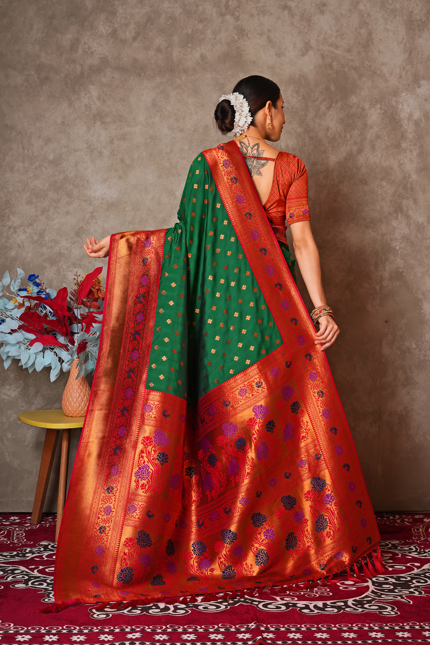 Elegant Kantan Silk Saree with Intricate Traditional Weaving