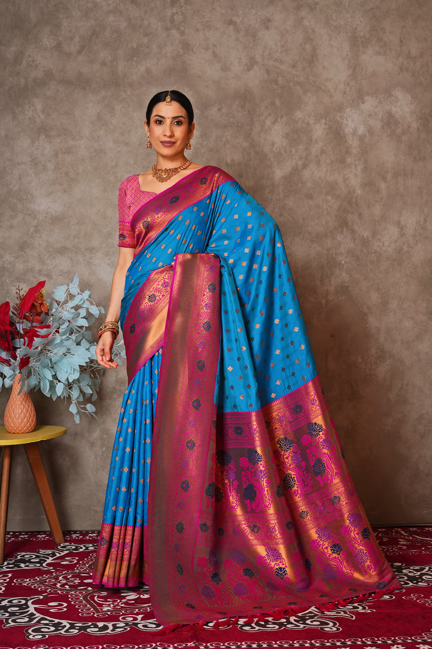 Elegant Kantan Silk Saree with Intricate Traditional Weaving