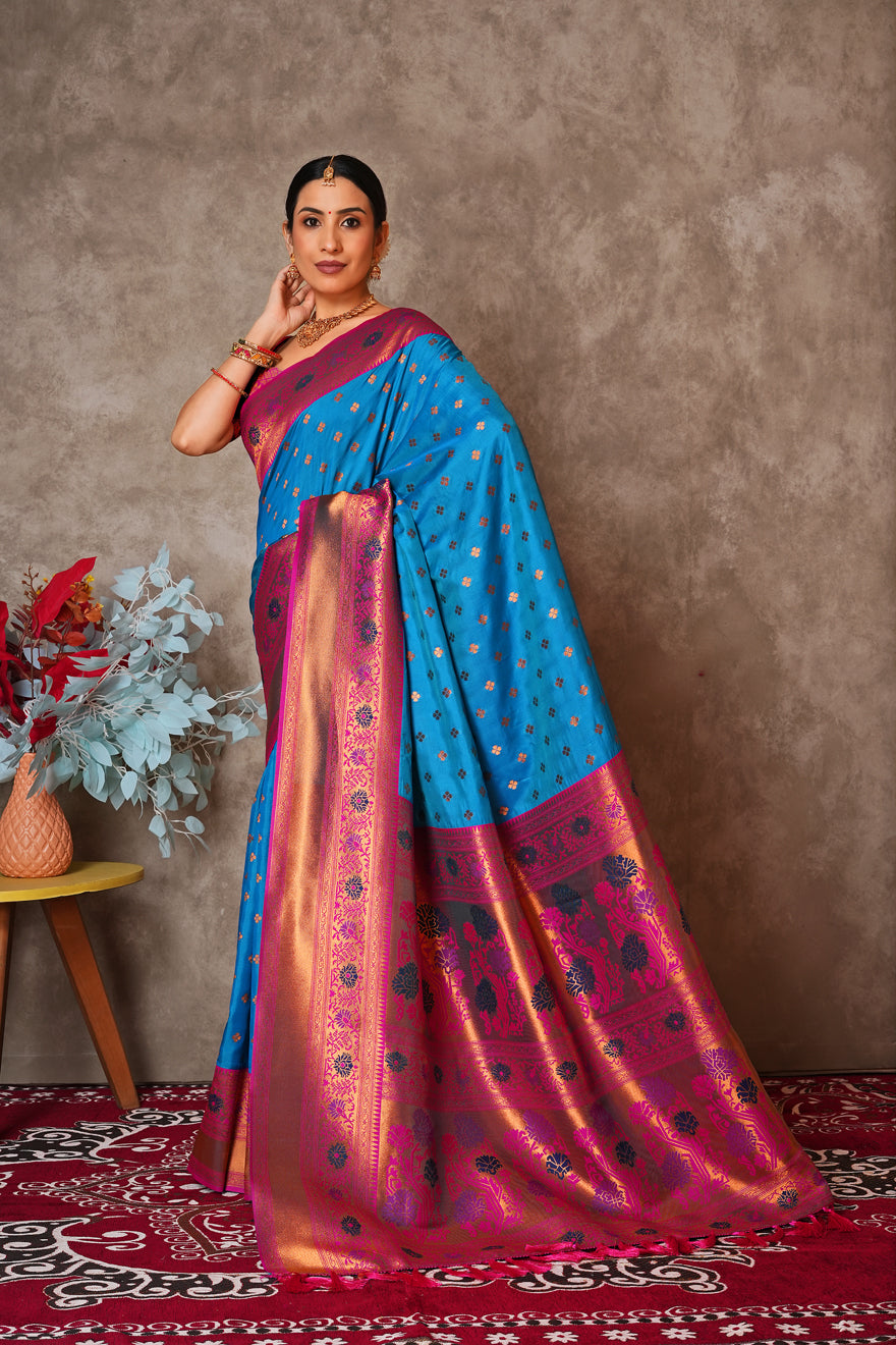 Elegant Kantan Silk Saree with Intricate Traditional Weaving