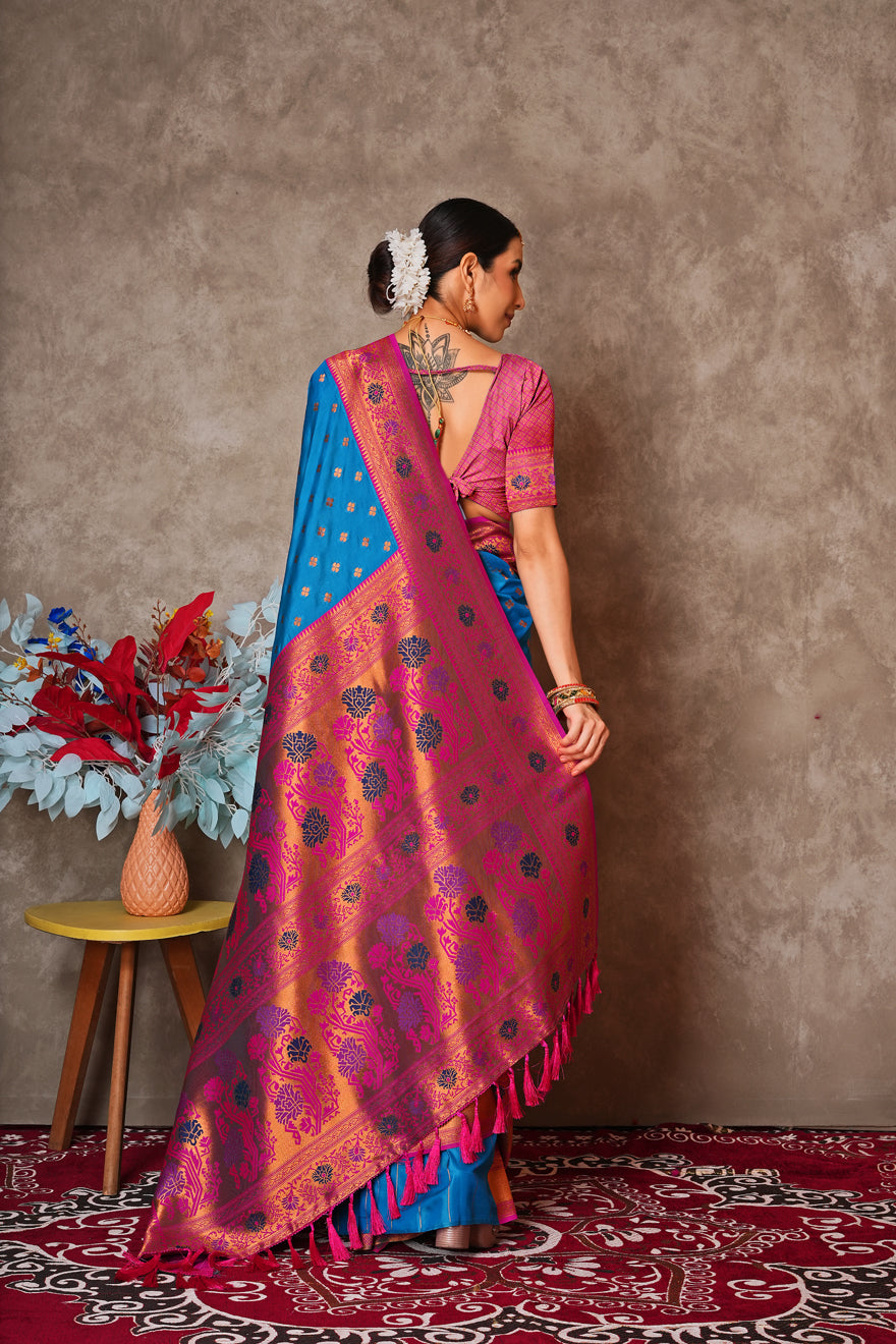 Elegant Kantan Silk Saree with Intricate Traditional Weaving