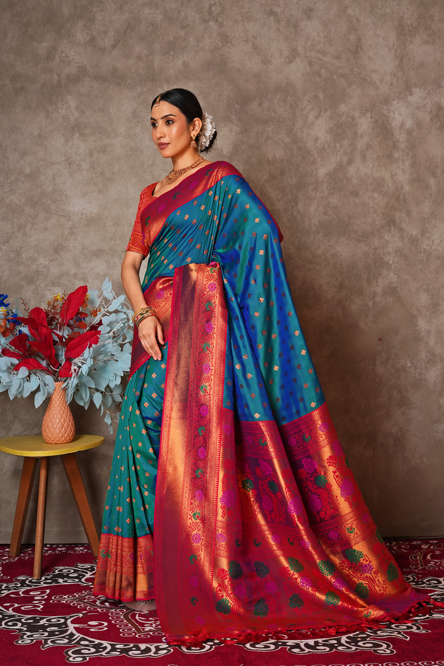 Elegant Kantan Silk Saree with Intricate Traditional Weaving