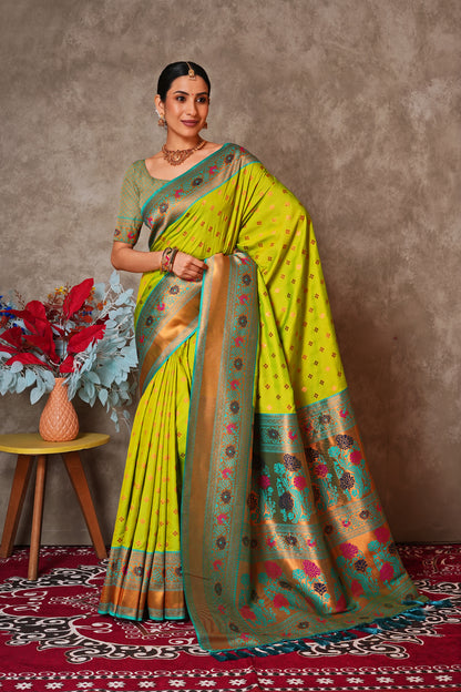 Elegant Kantan Silk Saree with Intricate Traditional Weaving