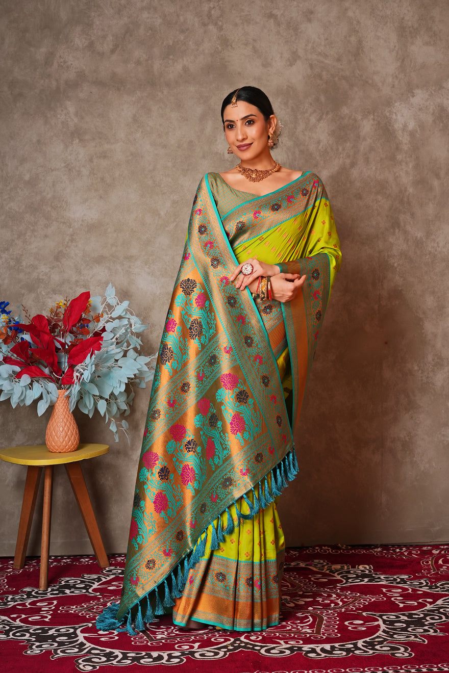Elegant Kantan Silk Saree with Intricate Traditional Weaving