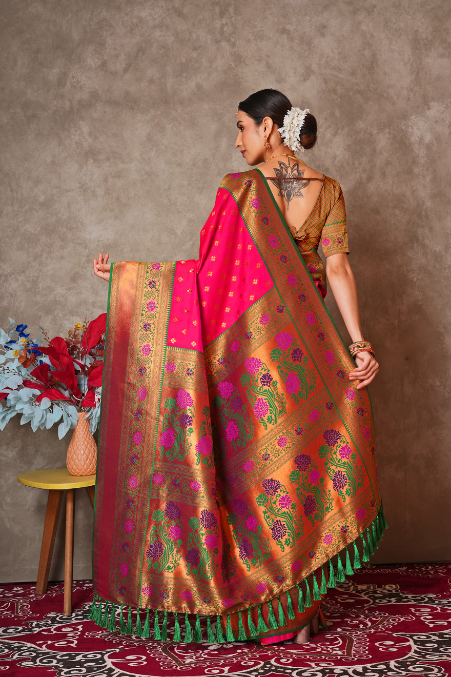 Elegant Kantan Silk Saree with Intricate Traditional Weaving