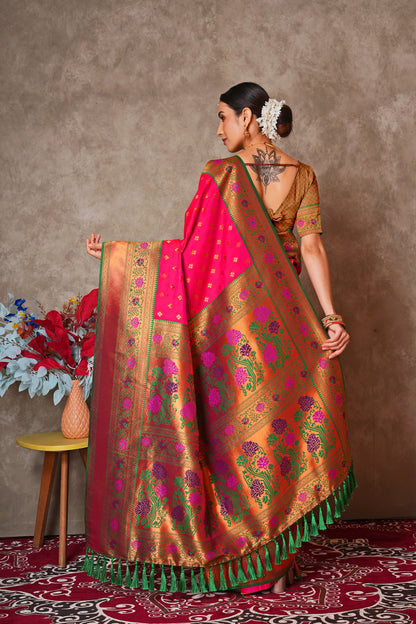 Elegant Kantan Silk Saree with Intricate Traditional Weaving