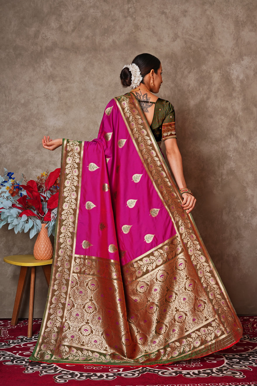 Champagne Gold Kantan Silk Saree with Designer Pallu