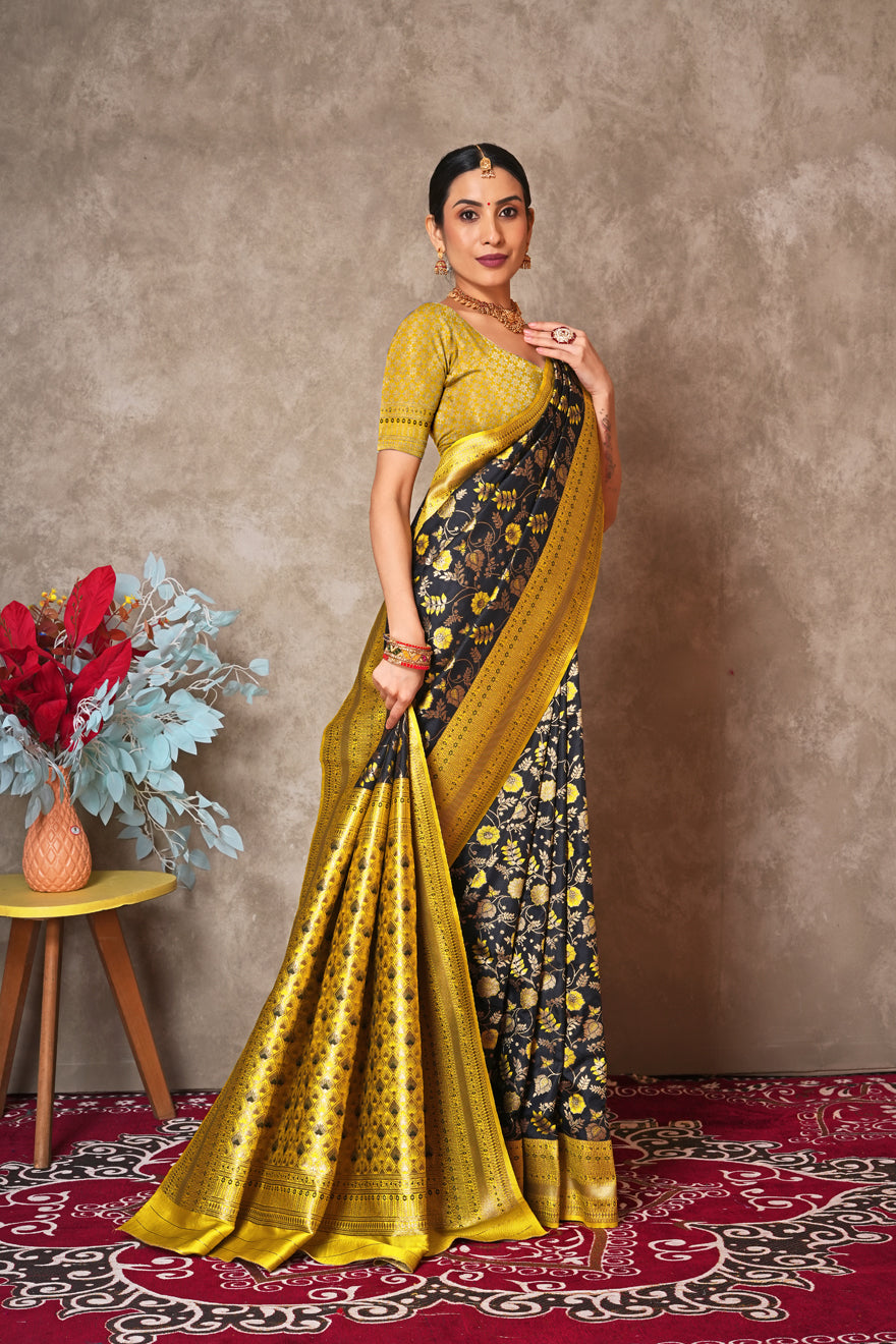 Designer Kantan Silk Saree – Ethnic Charm with a Modern Touch