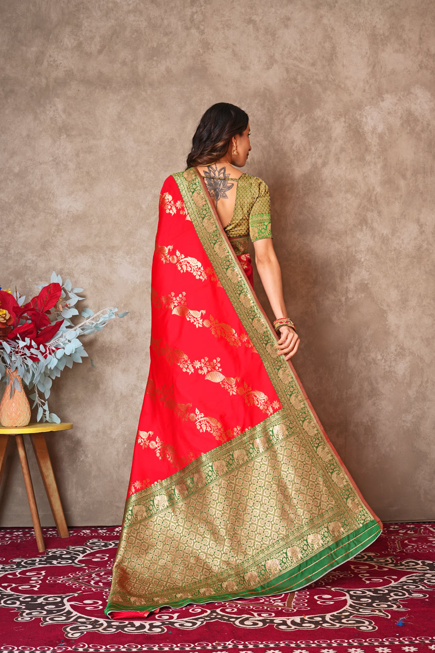 Kantan Silk Saree with Rich Embroidery & Zari Work