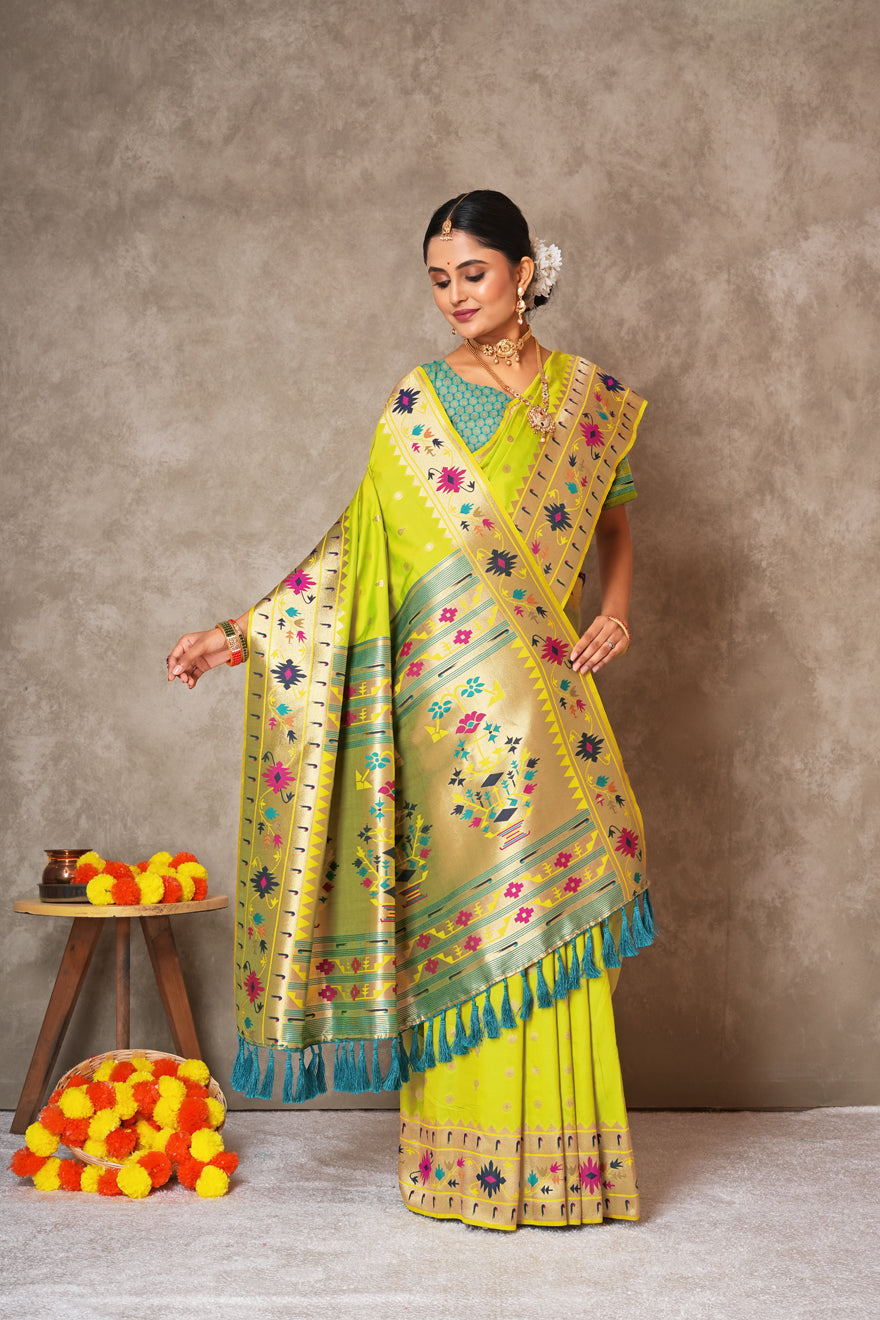 Soft Pure Silk Paithani Saree – Lightweight & Grand Look