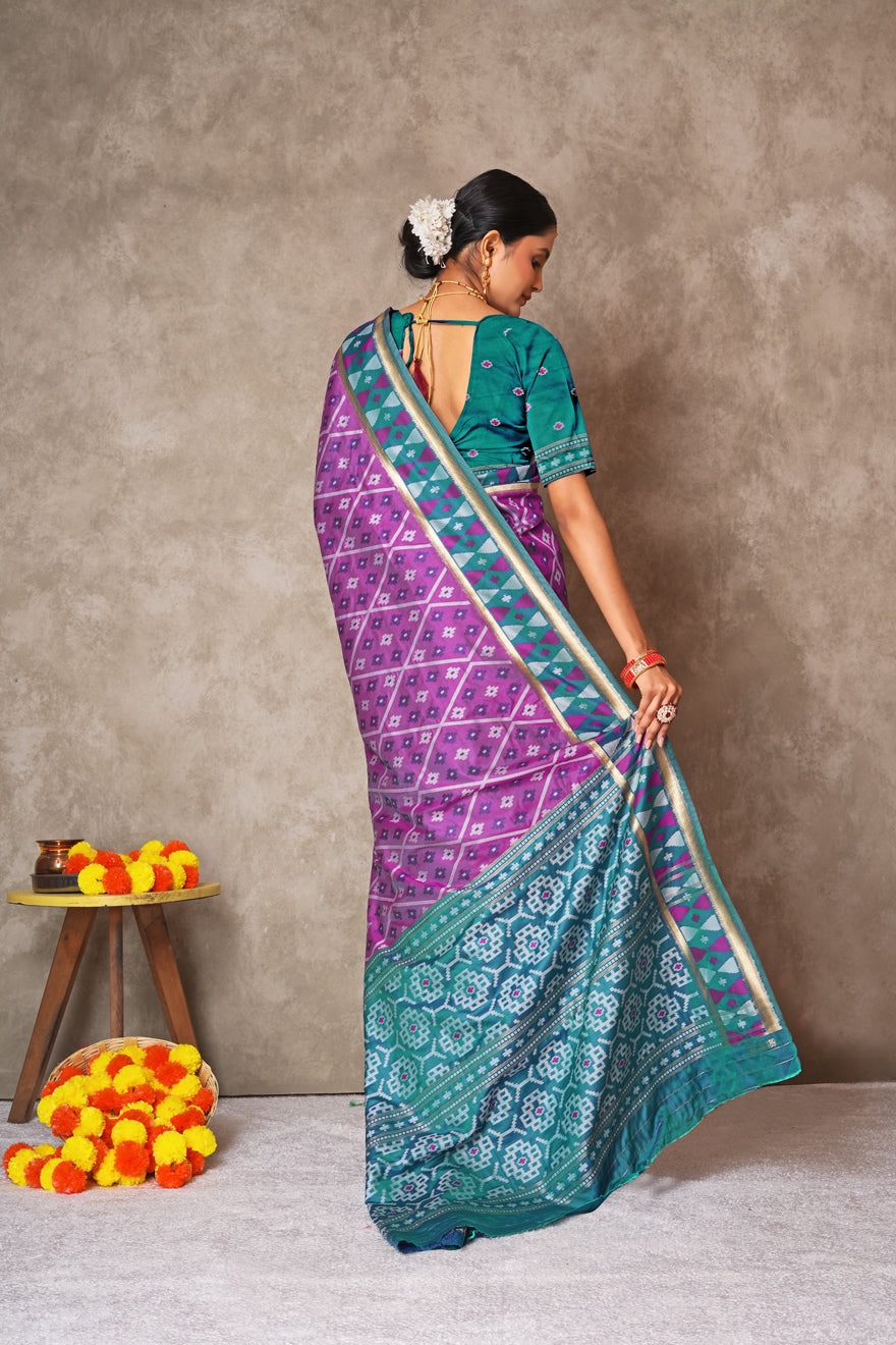 Pure Ikkat Silk Saree for Women – Vibrant Patterns & Rich Texture