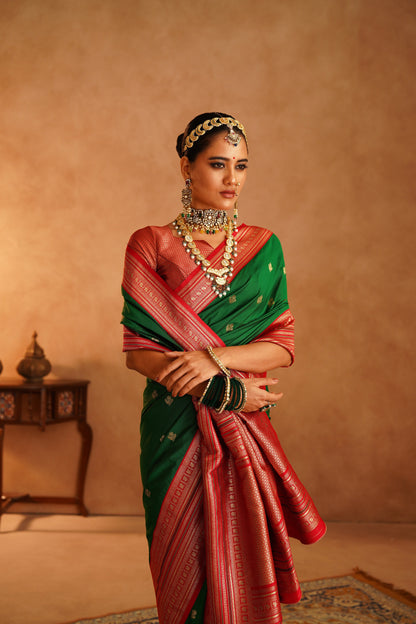 Semi paithani katan silk saree online shopping


