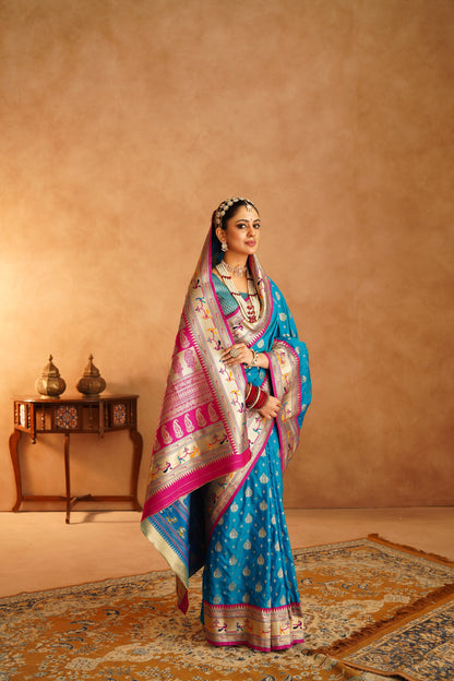 Pure silk Paithni saree perfect for weddings and celebrations

