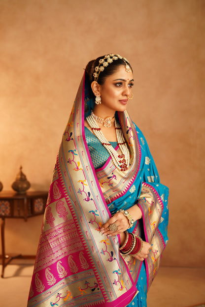 Pure silk Paithni saree perfect for weddings and celebrations

