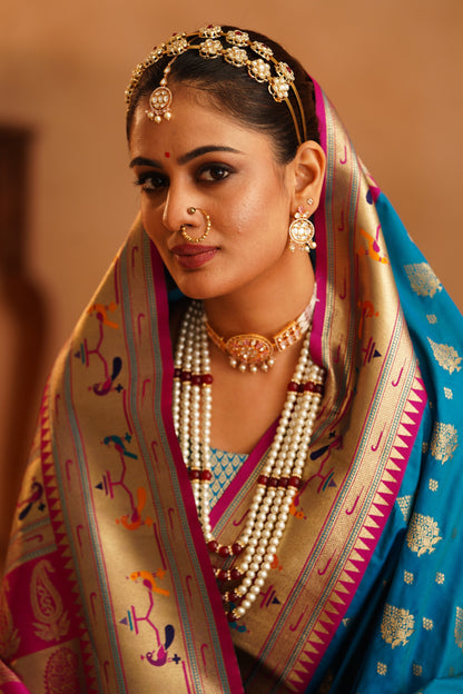 Pure silk Paithni saree perfect for weddings and celebrations

