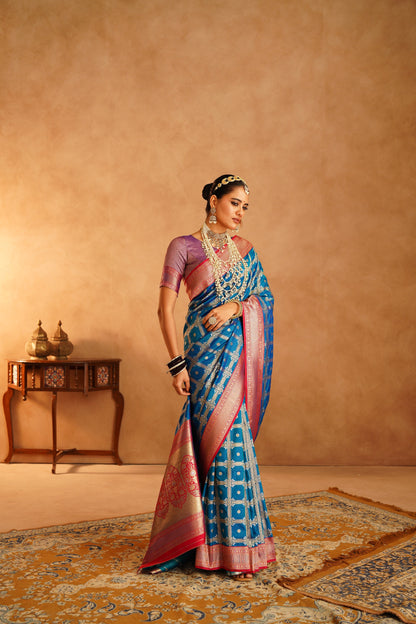 Pure Patola silk saree featuring classic ethnic patterns

