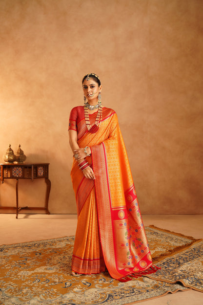 Paithni Katan silk saree perfect for weddings and festivals
