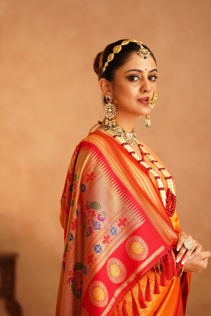 Paithni Katan silk saree perfect for weddings and festivals
